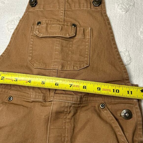 Duluth Kids' DuluthFlex Fire Hose Bib Overalls Brown Cargo Utility Canvas Size 6 - Picture 9 of 9